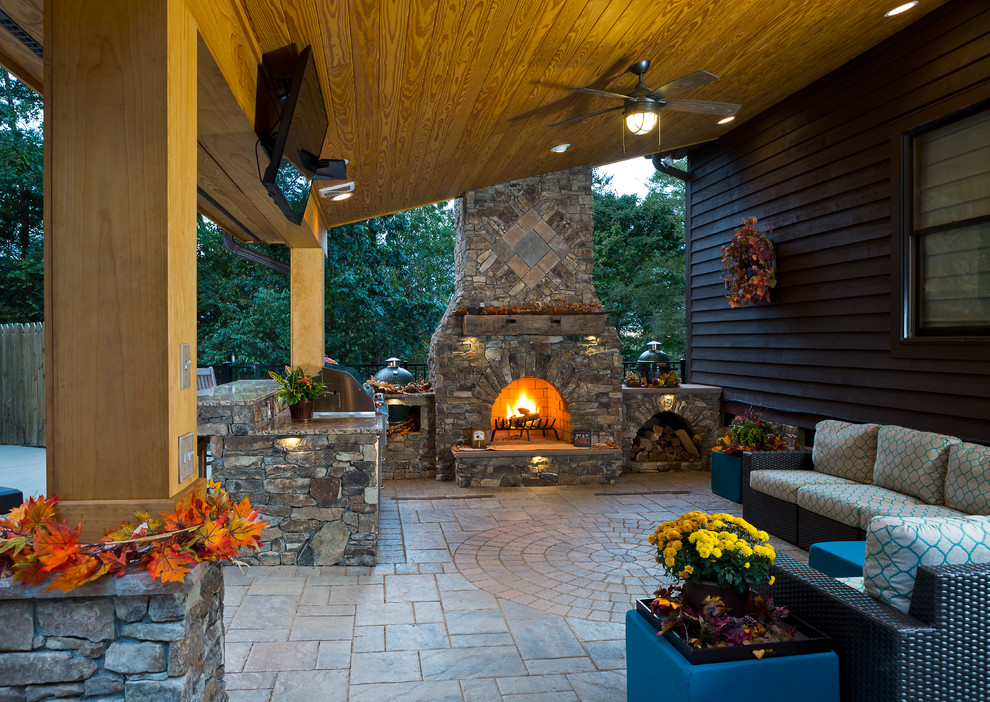 Patio Grill Islands with Fireplace
